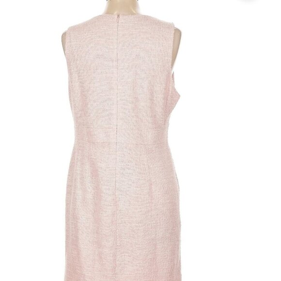 NWT Nicole Miller Pink Bouclé Looks Expensive Lined Sheath Knee Length Dress 10 - Picture 6 of 15